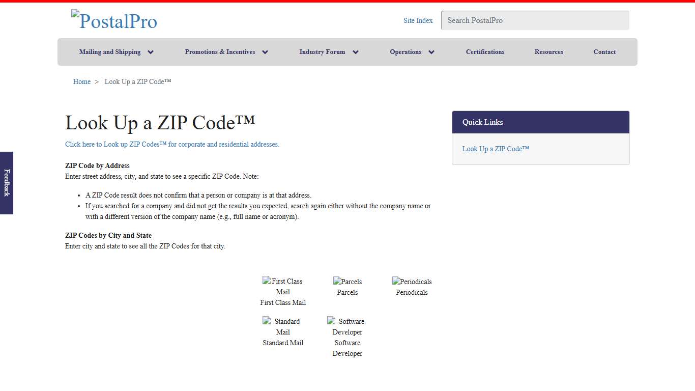 Look Up a ZIP Code™ | PostalPro